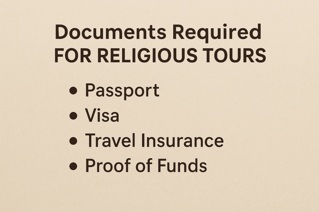 Documents Required for Religious Tours