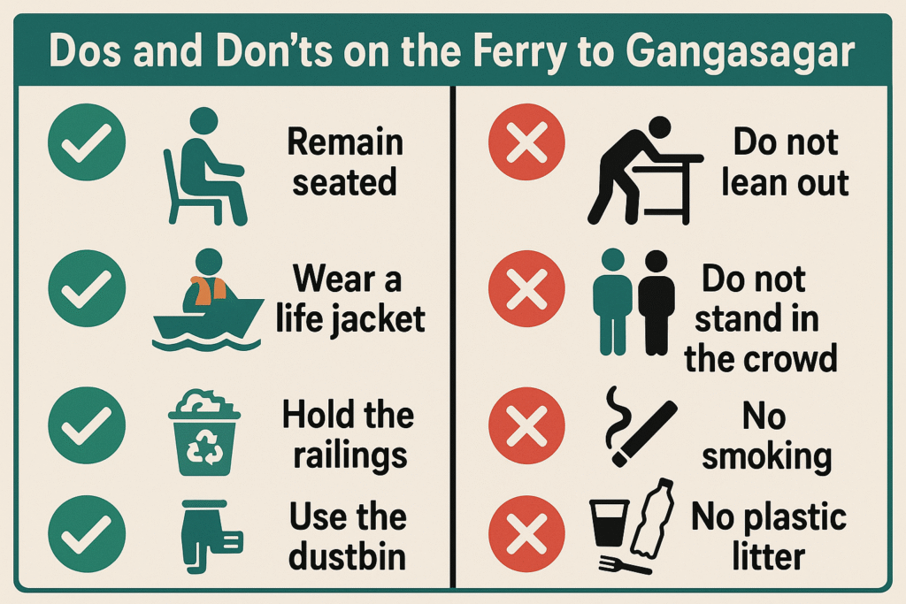 Dos and Donts on the Ferry to Gangasagar
