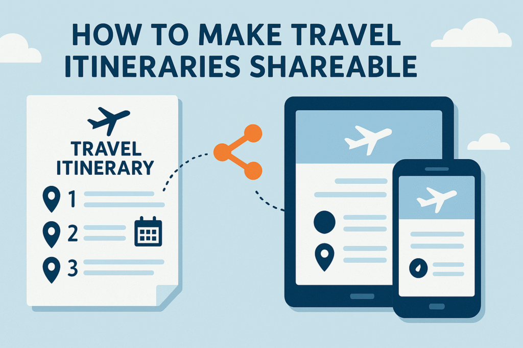 How to Make Travel Itineraries Shareable