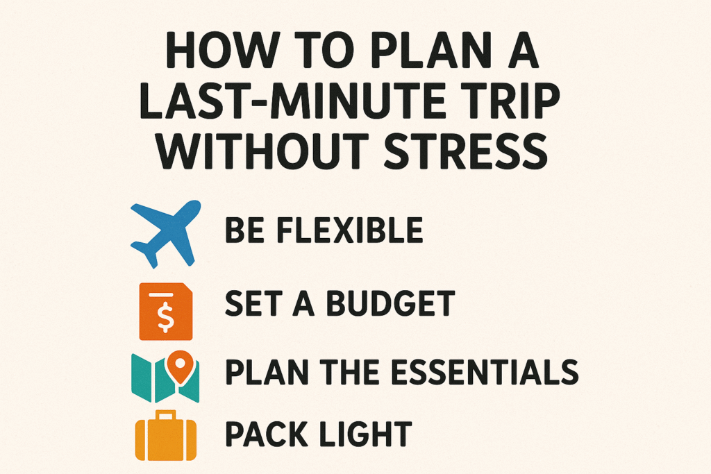 How to Plan a Last-Minute Trip Without Stress