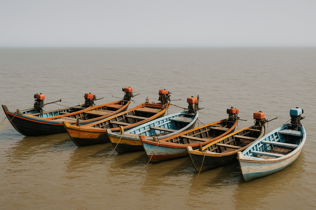 Motor Boats in Gangasagar