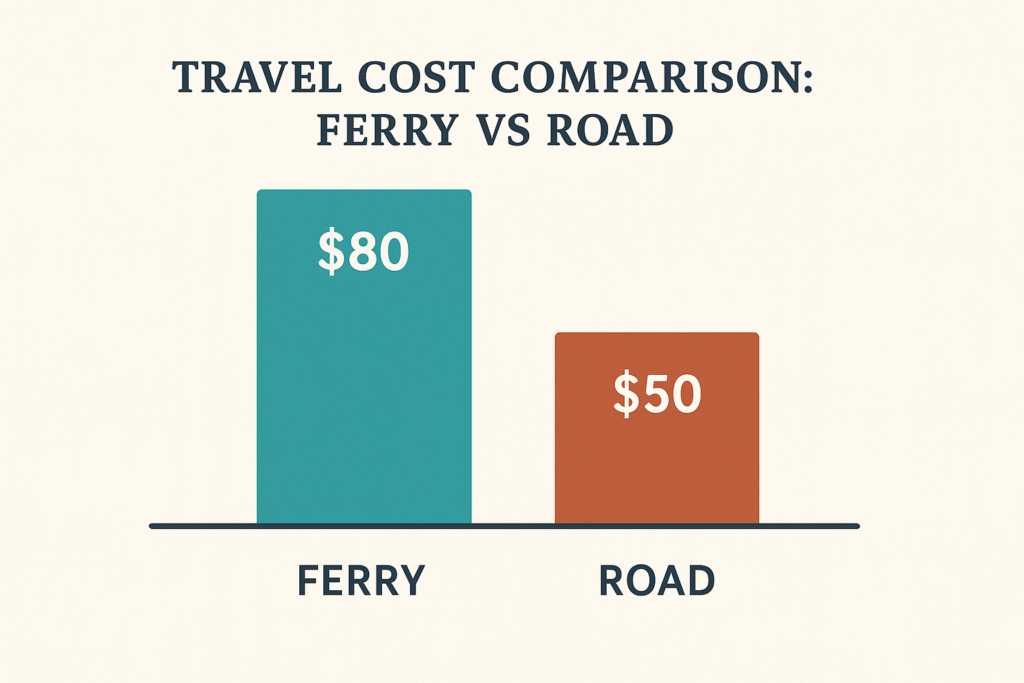 Travel Cost Comparison: Ferry vs Road