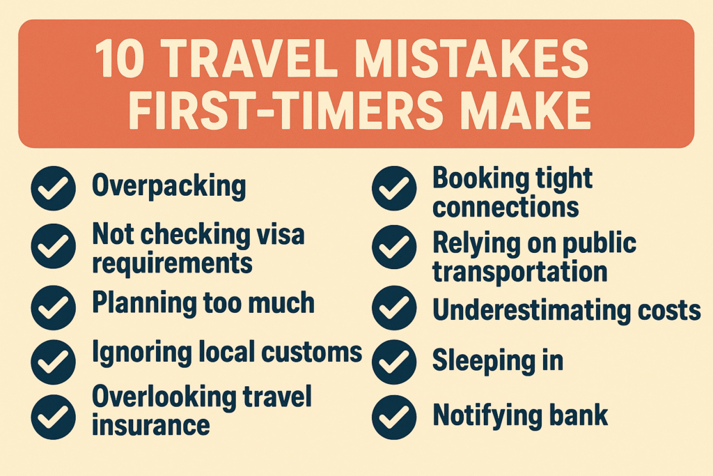 Travel Mistakes First-Timers Make