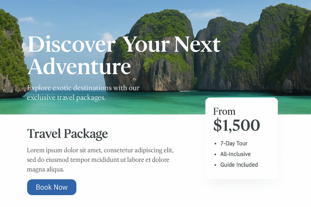 Writing a Compelling Travel Package Page